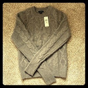 Ann Taylor Cable Knit Crewneck Sweater NWT XS